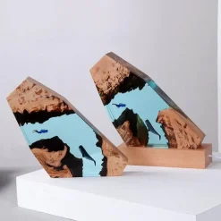 Bright Accents Beleuchtung-Höhlenwal-Schreibtischornament – ​​Einzigartiges Schreibtischdekor