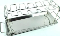 Adventure Basecamp Camping Im Freien|Outdoor-Artikel-Hähnchenflügelhalter aus Edelstahl – Grillzubehör