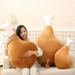 The Gilded Nest Babyspielzeug|Bettzeug-Hühnerbein-Plüschkissen - Weiches Plüschkissen