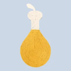 TailTrend Haustierspielzeug-Hühnerkeulen-Kratzbaum – Interaktives Spielzeug für Katzen