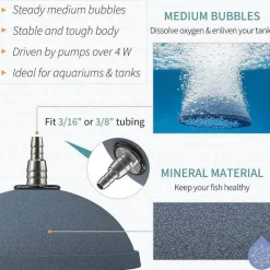 Furendo Haustierzubehör|Reinigungswerkzeuge Für Haustiere-High Flow Aquarium-Luftverteiler - Sauerstoffstein für Aquarien