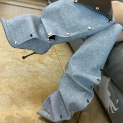 Damen Wilderness Haven Damenschuhe-High Heel Denim Boots für Damen – Stylische lange Jeansschuhe