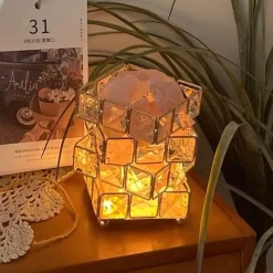 Bright Accents Beleuchtung-Himalaya-Salzlampe – quadratische Kristallsalzlampe