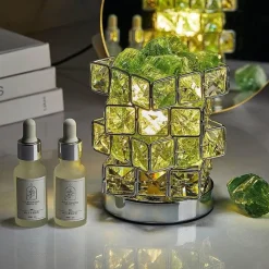 Bright Accents Beleuchtung-Himalaya-Salzlampe – quadratische Kristallsalzlampe