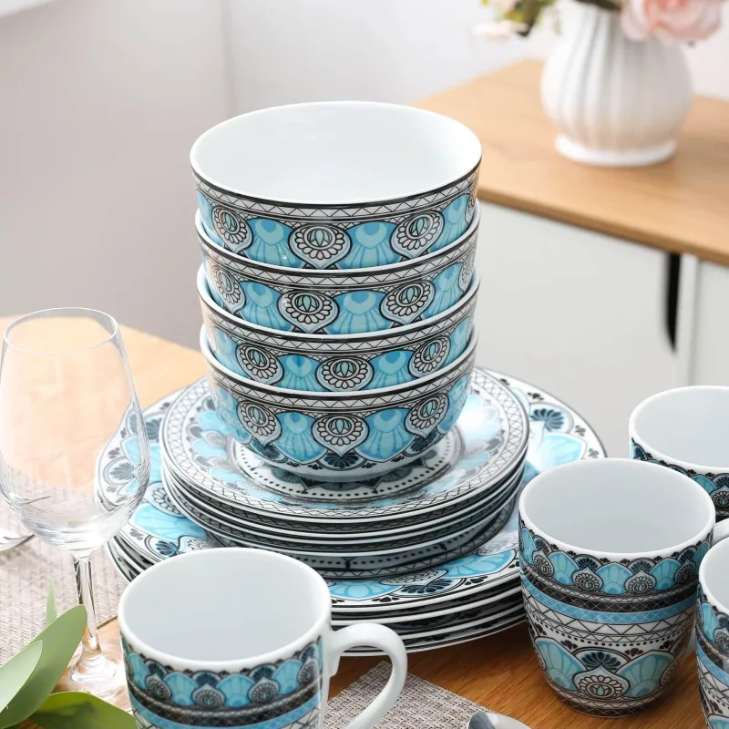 Elegance at the Table Küche & Esszimmer-Himalia Elegantes Porzellan-Geschirrset – Stilvolles Geschirr für die gesellige Runde