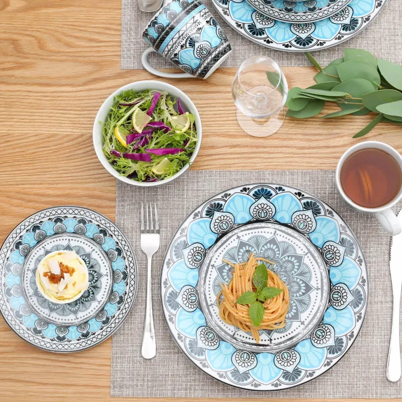 Elegance at the Table Küche & Esszimmer-Himalia Elegantes Porzellan-Geschirrset – Stilvolles Geschirr für die gesellige Runde