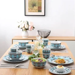 Elegance at the Table Küche & Esszimmer-Himalia Elegantes Porzellan-Geschirrset – Stilvolles Geschirr für die gesellige Runde