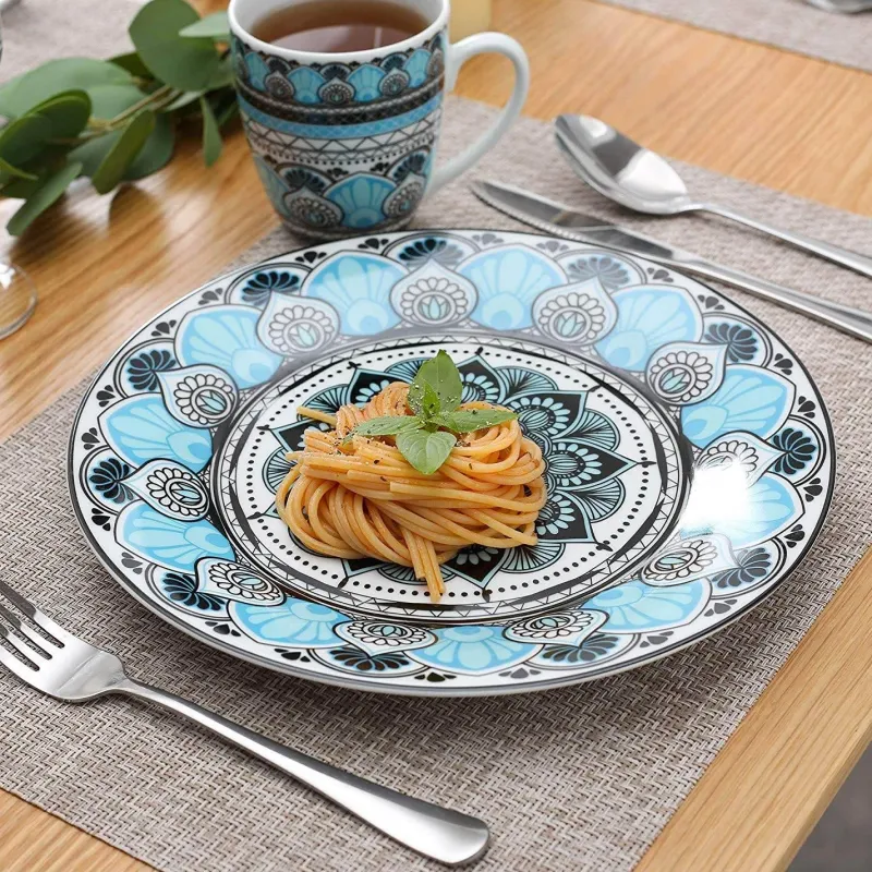 Elegance at the Table Küche & Esszimmer-Himalia Elegantes Porzellan-Geschirrset – Stilvolles Geschirr für die gesellige Runde