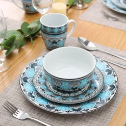 Elegance at the Table Küche & Esszimmer-Himalia Elegantes Porzellan-Geschirrset – Stilvolles Geschirr für die gesellige Runde