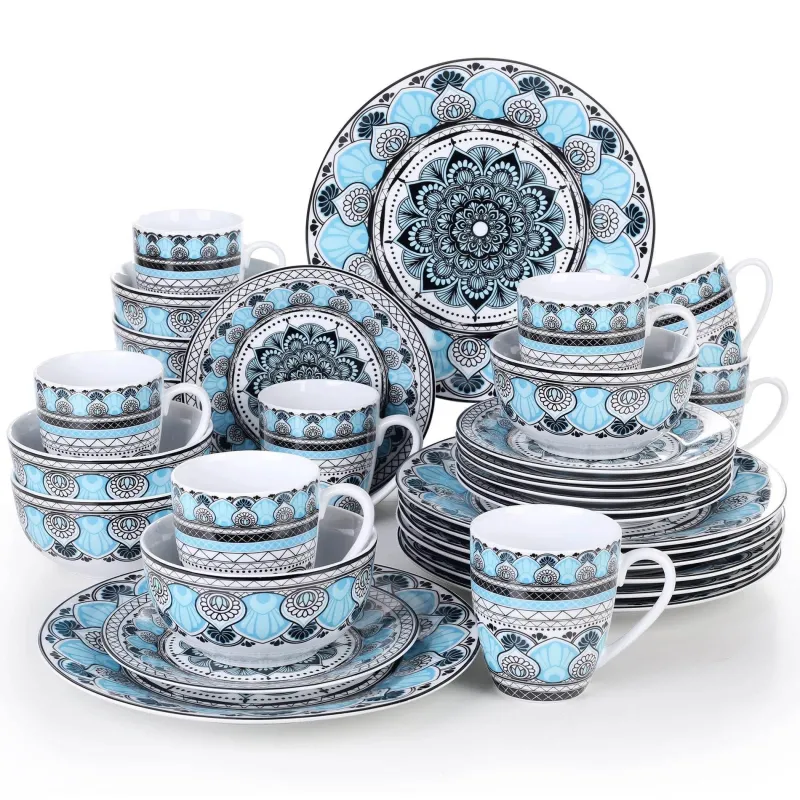 Elegance at the Table Küche & Esszimmer-Himalia Elegantes Porzellan-Geschirrset – Stilvolles Geschirr für die gesellige Runde