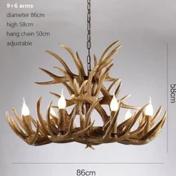 Comfort u0026 Style Beleuchtung-Hirschhorn-Pendelleuchte - Leuchte im amerikanischen Loft-Stil