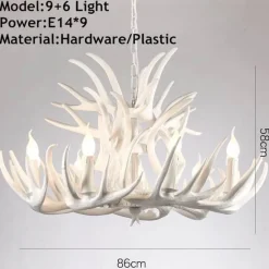 Comfort u0026 Style Beleuchtung-Hirschhorn-Pendelleuchte - Leuchte im amerikanischen Loft-Stil