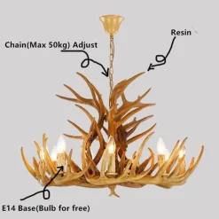 Comfort u0026 Style Beleuchtung-Hirschhorn-Pendelleuchte - Leuchte im amerikanischen Loft-Stil