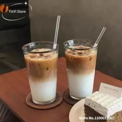 Plates u0026 More Küche & Esszimmer-Hitzebeständige Kaffeetasse aus Glas – 350 ml, transparente Teetasse, Hochzeitsgeschenk