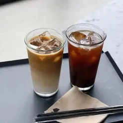 Plates u0026 More Küche & Esszimmer-Hitzebeständige Kaffeetasse aus Glas – 350 ml, transparente Teetasse, Hochzeitsgeschenk