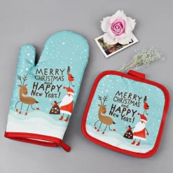 The Culinary Kit Küche & Esszimmer-Hitzebeständige Ofenhandschuhe für Weihnachten – Backhandschuhe für die Feiertage