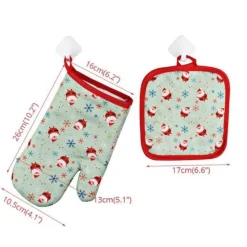 The Culinary Kit Küche & Esszimmer-Hitzebeständige Ofenhandschuhe für Weihnachten – Backhandschuhe für die Feiertage