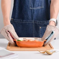 Decor Küche & Esszimmer-Hitzebeständige Silica-Ofenhandschuhe - Kochhandschuhe