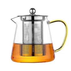 Plates u0026 More Küche & Esszimmer-Hitzebeständige Teekanne aus Glas – 550 ml mit Sieb für Kaffee und Tee