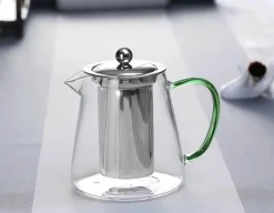 Plates u0026 More Küche & Esszimmer-Hitzebeständige Teekanne aus Glas – 550 ml mit Sieb für Kaffee und Tee