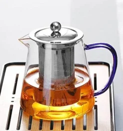 Plates u0026 More Küche & Esszimmer-Hitzebeständige Teekanne aus Glas – 550 ml mit Sieb für Kaffee und Tee