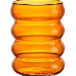 Plates u0026 More Küche & Esszimmer-Hitzebeständiger Becher aus geriffeltem Glas – 250 ml Tasse für Tee, Kaffee und Saft