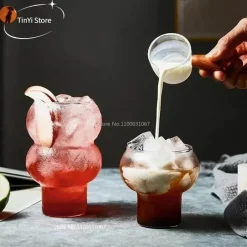 Plates u0026 More Küche & Esszimmer-Hitzebeständiger Cold Brew-Kaffeebecher aus Glas – perfekt für Milchlattes und Sprudelwasser