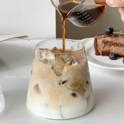 Plates u0026 More Küche & Esszimmer-Hitzebeständiger gestreifter Glasbecher – Kreatives transparentes Trinkgeschirr