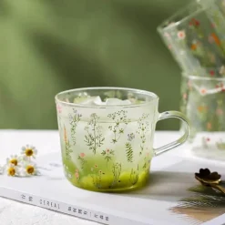 Plates u0026 More Küche & Esszimmer-Hitzebeständiger Glasbecher mit großem Fassungsvermögen – süßes Design, perfektes Geschenk