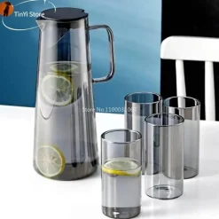 Plates u0026 More Küche & Esszimmer-Hitzebeständiger Glaskrug - Großer Tee- und Saftkrug mit Henkel