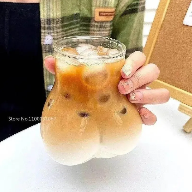 Plates u0026 More Küche & Esszimmer-Hitzebeständiger Kaffeebecher aus Glas – Iced Latte Juice Cup