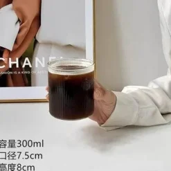 Plates u0026 More Küche & Esszimmer-Hitzebeständiger Kaffeebecher aus Glas – Iced Latte Juice Cup