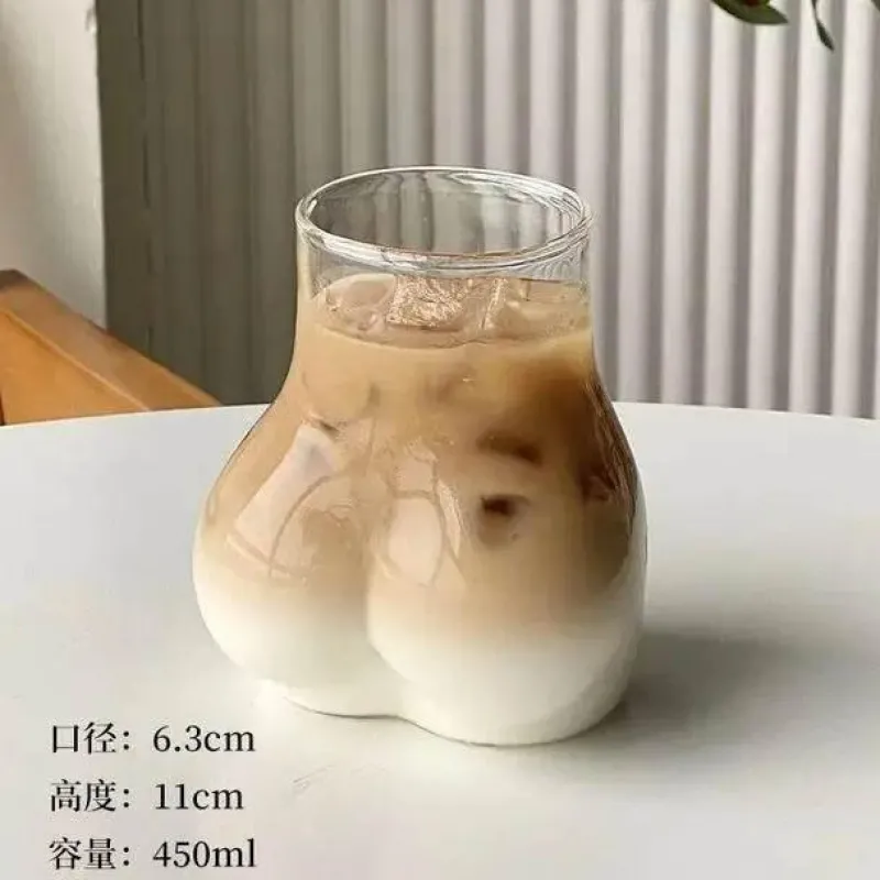 Plates u0026 More Küche & Esszimmer-Hitzebeständiger Kaffeebecher aus Glas – Iced Latte Juice Cup