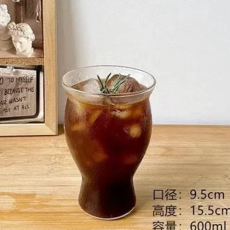 Plates u0026 More Küche & Esszimmer-Hitzebeständiger Kaffeebecher aus Glas – Iced Latte Juice Cup