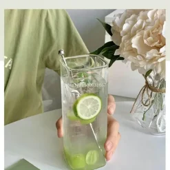 Plates u0026 More Küche & Esszimmer-Hitzebeständiger Saftbecher aus Glas – 500 ml, transparentes Trinkgeschirr