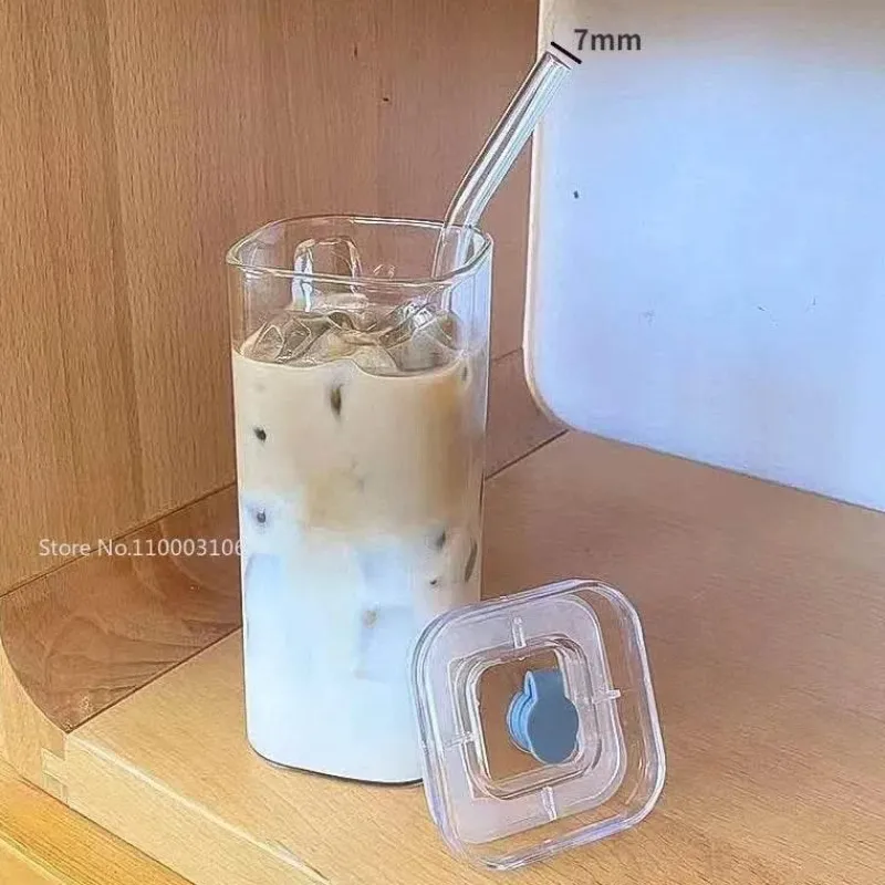 Plates u0026 More Küche & Esszimmer-Hitzebeständiger Tulpenglasbecher mit Strohhalm – Klares Trinkgeschirr für Kaffee und Tee