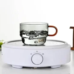 Plates u0026 More Küche & Esszimmer-Hitzebeständiges Glasbecher-Set – 200 ml Kaffee-, Tee- und Espressotassen