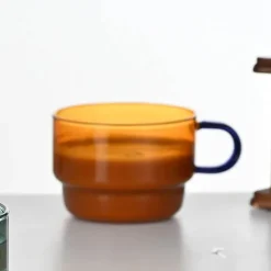 Plates u0026 More Küche & Esszimmer-Hitzebeständiges Glasbecher-Set – 200 ml Kaffee-, Tee- und Espressotassen