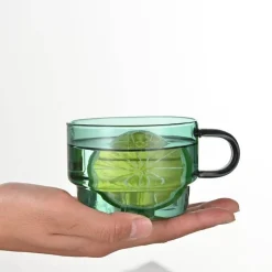 Plates u0026 More Küche & Esszimmer-Hitzebeständiges Glasbecher-Set – 200 ml Kaffee-, Tee- und Espressotassen