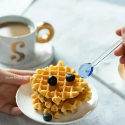 Plates u0026 More Küche & Esszimmer-Hitzebeständiges Glaslöffel-Set – Kaffee-Dessert-Teelöffel