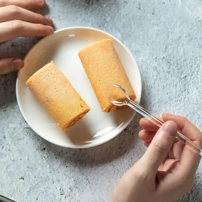 Plates u0026 More Küche & Esszimmer-Hitzebeständiges Glaslöffel-Set – Kaffee-Dessert-Teelöffel