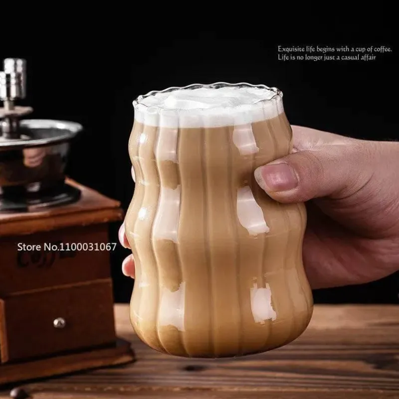 Plates u0026 More Küche & Esszimmer-Hitzebeständiges Kaffeebecher-Set aus Glas – Klare Tassen für Tee, Bier und Saft