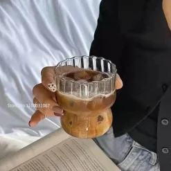 Plates u0026 More Küche & Esszimmer-Hitzebeständiges Kaffeebecher-Set aus Glas – Klare Tassen für Tee, Bier und Saft