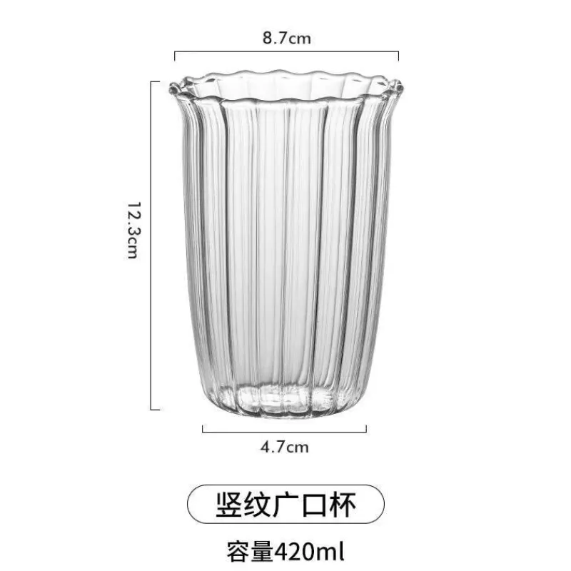 Plates u0026 More Küche & Esszimmer-Hitzebeständiges Kaffeebecher-Set aus Glas – Klare Tassen für Tee, Bier und Saft