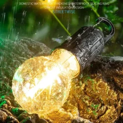 Adventure Basecamp Camping Im Freien|Outdoor & Garten-Hängende Glühlampen - Dekorative Außenbeleuchtung