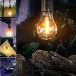 Adventure Basecamp Camping Im Freien|Outdoor & Garten-Hängende Glühlampen - Dekorative Außenbeleuchtung