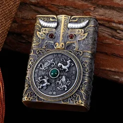 The Outdoor Vault Outdoor-Gadgets|Heimwerkzeuge-Hochleistungs-Petroleumfeuerzeug aus Stahl – Funkenzündungswerkzeug