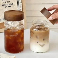 Plates u0026 More Küche & Esszimmer-Hochtemperaturbeständige Teetasse aus Glas mit Deckel – versiegelter Kaffeebecher