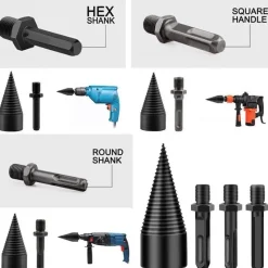 Roam Ready Outdoor-Artikel|Heimwerkzeuge-Holzspaltbohrer - Effizientes Zubehör für die Holzbearbeitung