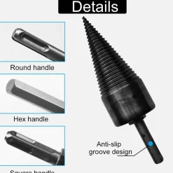 Roam Ready Outdoor-Artikel|Heimwerkzeuge-Holzspaltbohrer - Effizientes Zubehör für die Holzbearbeitung